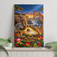 Zimbabwe Christmas Holy Family Canvas Wall Art African Safari Wildlife Savanna Sunset Baby Jesus