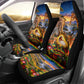 Zimbabwe Christmas Holy Family Car Seat Cover African Safari Wildlife Savanna Sunset Baby Jesus