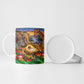 Zimbabwe Christmas Holy Family Ceramic Mug African Safari Wildlife Savanna Sunset Baby Jesus