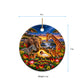 Zimbabwe Christmas Holy Family Ceramic Ornament African Safari Wildlife Savanna Sunset Baby Jesus