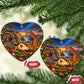 Zimbabwe Christmas Holy Family Ceramic Ornament African Safari Wildlife Savanna Sunset Baby Jesus