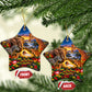 Zimbabwe Christmas Holy Family Ceramic Ornament African Safari Wildlife Savanna Sunset Baby Jesus