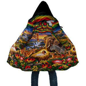 Zimbabwe Christmas Holy Family Cloak African Safari Wildlife Savanna Sunset Baby Jesus