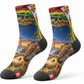 Zimbabwe Christmas Holy Family Crew Socks African Safari Wildlife Savanna Sunset Baby Jesus