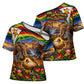 Zimbabwe Christmas Holy Family Cross Shoulder Shirt African Safari Wildlife Savanna Sunset Baby Jesus