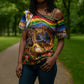Zimbabwe Christmas Holy Family Cross Shoulder Shirt African Safari Wildlife Savanna Sunset Baby Jesus