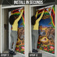 Zimbabwe Christmas Holy Family Door Cover African Safari Wildlife Savanna Sunset Baby Jesus