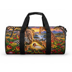 Zimbabwe Christmas Holy Family Duffle Bag African Safari Wildlife Savanna Sunset Baby Jesus