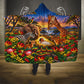 Zimbabwe Christmas Holy Family Hooded Blanket African Safari Wildlife Savanna Sunset Baby Jesus