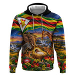 Zimbabwe Christmas Holy Family Hoodie African Safari Wildlife Savanna Sunset Baby Jesus