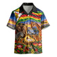 Zimbabwe Christmas Holy Family Kid Hawaiian Shirt African Safari Wildlife Savanna Sunset Baby Jesus