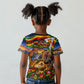 Zimbabwe Christmas Holy Family Kid T shirt African Safari Wildlife Savanna Sunset Baby Jesus
