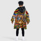 Zimbabwe Christmas Holy Family Kid Wearable Blanket Hoodie African Safari Wildlife Savanna Sunset Baby Jesus