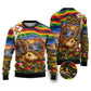 Zimbabwe Christmas Holy Family Ugly Christmas Sweater African Safari Wildlife Savanna Sunset Baby Jesus