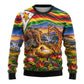 Zimbabwe Christmas Holy Family Ugly Christmas Sweater African Safari Wildlife Savanna Sunset Baby Jesus