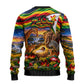 Zimbabwe Christmas Holy Family Ugly Christmas Sweater African Safari Wildlife Savanna Sunset Baby Jesus