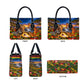 Zimbabwe Christmas Holy Family Leather Bag African Safari Wildlife Savanna Sunset Baby Jesus