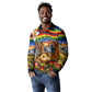 Zimbabwe Christmas Holy Family Long Sleeve Polo Shirt African Safari Wildlife Savanna Sunset Baby Jesus