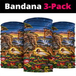 Zimbabwe Christmas Holy Family Neck Gaiter African Safari Wildlife Savanna Sunset Baby Jesus