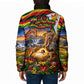 Zimbabwe Christmas Holy Family Padded Jacket African Safari Wildlife Savanna Sunset Baby Jesus