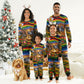 Zimbabwe Christmas Holy Family Christmas Pajama Set African Safari Wildlife Savanna Sunset Baby Jesus