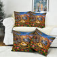 Zimbabwe Christmas Holy Family Pillow Cover African Safari Wildlife Savanna Sunset Baby Jesus