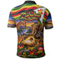 Zimbabwe Christmas Holy Family Polo Shirt African Safari Wildlife Savanna Sunset Baby Jesus