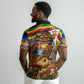 Zimbabwe Christmas Holy Family Polo Shirt African Safari Wildlife Savanna Sunset Baby Jesus