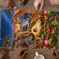 Zimbabwe Christmas Holy Family Puzzle African Safari Wildlife Savanna Sunset Baby Jesus