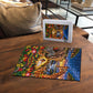 Zimbabwe Christmas Holy Family Puzzle African Safari Wildlife Savanna Sunset Baby Jesus