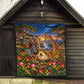 Zimbabwe Christmas Holy Family Quilt African Safari Wildlife Savanna Sunset Baby Jesus