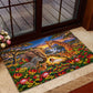 Zimbabwe Christmas Holy Family Rubber Doormat African Safari Wildlife Savanna Sunset Baby Jesus