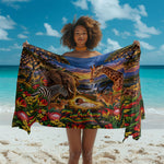 Zimbabwe Christmas Holy Family Sarong African Safari Wildlife Savanna Sunset Baby Jesus