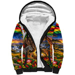 Zimbabwe Christmas Holy Family Sherpa Hoodie African Safari Wildlife Savanna Sunset Baby Jesus