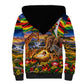 Zimbabwe Christmas Holy Family Sherpa Hoodie African Safari Wildlife Savanna Sunset Baby Jesus