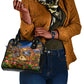 Zimbabwe Christmas Holy Family Shoulder Handbag African Safari Wildlife Savanna Sunset Baby Jesus