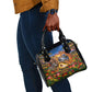 Zimbabwe Christmas Holy Family Shoulder Handbag African Safari Wildlife Savanna Sunset Baby Jesus