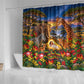 Zimbabwe Christmas Holy Family Shower Curtain African Safari Wildlife Savanna Sunset Baby Jesus