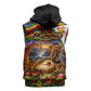 Zimbabwe Christmas Holy Family Sleeveless Zip Hoodie African Safari Wildlife Savanna Sunset Baby Jesus