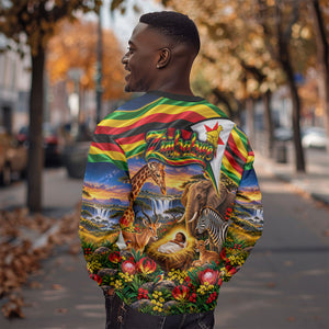 Zimbabwe Christmas Holy Family Sweatshirt African Safari Wildlife Savanna Sunset Baby Jesus