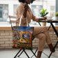 Zimbabwe Christmas Holy Family Tote Bag African Safari Wildlife Savanna Sunset Baby Jesus