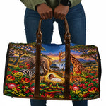 Zimbabwe Christmas Holy Family Travel Bag African Safari Wildlife Savanna Sunset Baby Jesus