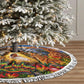 Zimbabwe Christmas Holy Family Tree Skirt African Safari Wildlife Savanna Sunset Baby Jesus