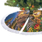 Zimbabwe Christmas Holy Family Tree Skirt African Safari Wildlife Savanna Sunset Baby Jesus