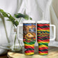 Zimbabwe Christmas Holy Family Tumbler With Handle African Safari Wildlife Savanna Sunset Baby Jesus