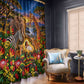 Zimbabwe Christmas Holy Family Window Curtain African Safari Wildlife Savanna Sunset Baby Jesus