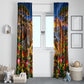 Zimbabwe Christmas Holy Family Window Curtain African Safari Wildlife Savanna Sunset Baby Jesus
