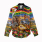 Zimbabwe Christmas Holy Family Women Casual Shirt African Safari Wildlife Savanna Sunset Baby Jesus
