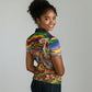 Zimbabwe Christmas Holy Family Women Polo Shirt African Safari Wildlife Savanna Sunset Baby Jesus