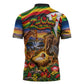 Zimbabwe Christmas Holy Family Zipper Polo Shirt African Safari Wildlife Savanna Sunset Baby Jesus